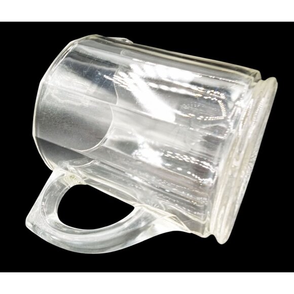 Clear Glass Pitcher Vintage Squat Indiana Glass 32 Oz Apothecary Handle Scratch - Picture 12 of 16